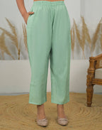 Silk Sequins Work Straight 3 Piece Kurta Set