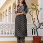 Cotton Printed Straight Kurta with Pant & Dupatta