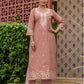 Affordable Dark Peach Silk Kurta Set with dupatta 