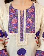 Viscose Rayon Printed A-Line 3 Piece Kurta Set