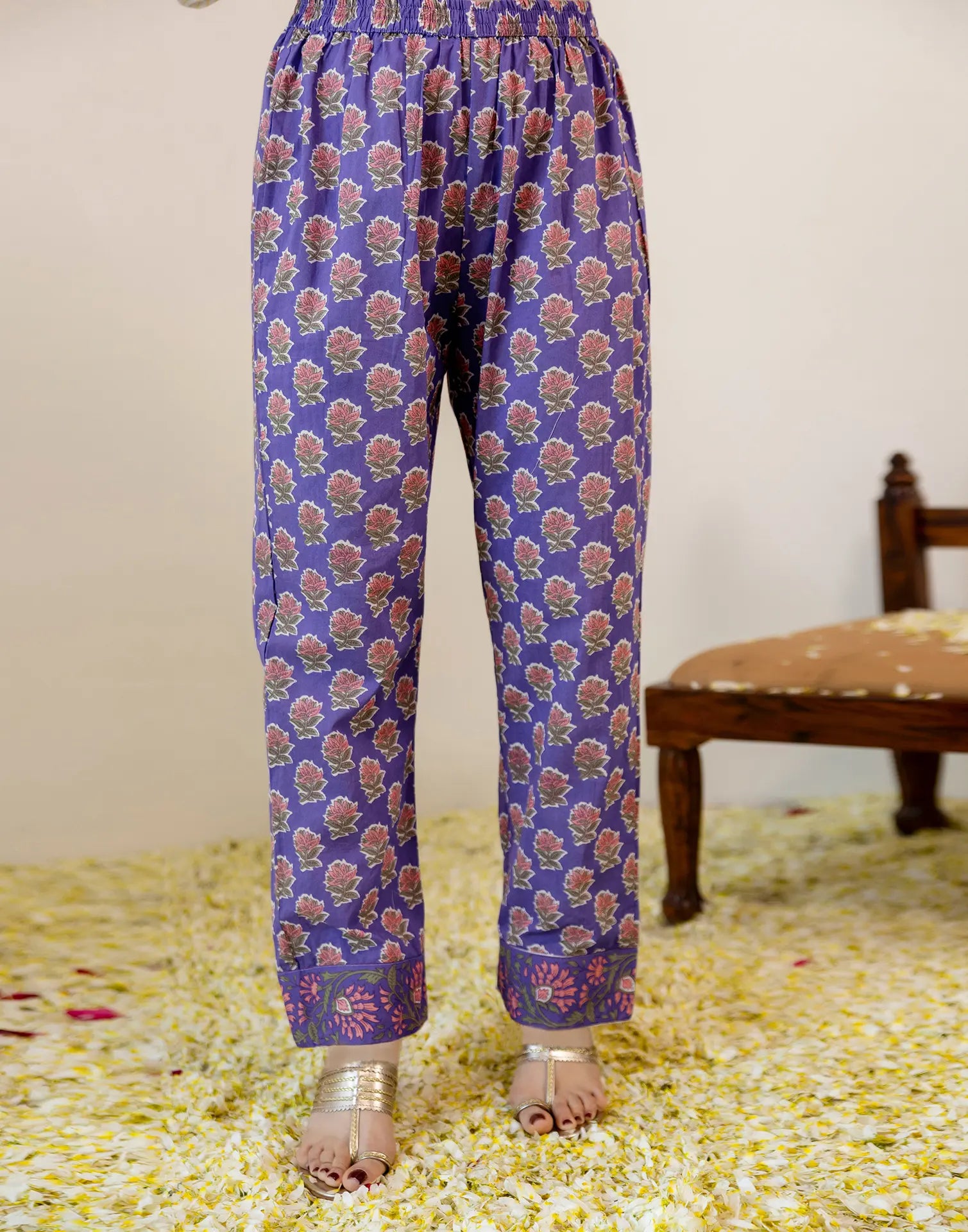 Viscose Rayon Printed A-Line 3 Piece Kurta Set