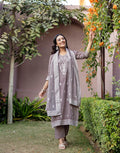 Skylee Cotton Woven Straight 3 Piece Kurta Set For Woman