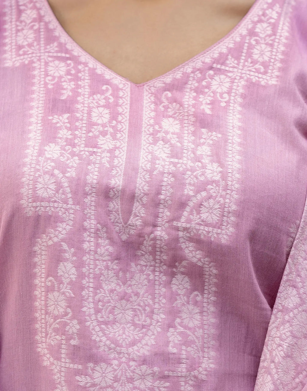 Cotton Woven Straight 3 Piece Kurta Set