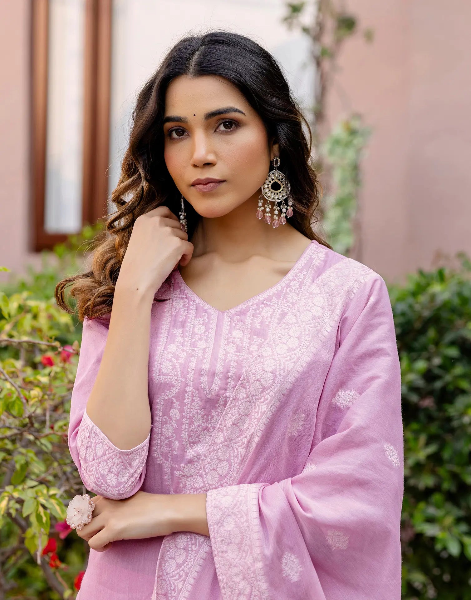 Cotton Woven Straight 3 Piece Kurta Set