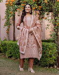 Skylee Cotton Woven Straight 3 Piece Kurta Set For Woman