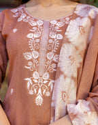 Skylee Cotton Woven Straight 3 Piece Kurta Set For Woman