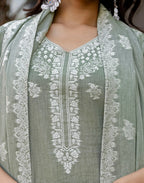Cotton Woven Straight 3 Piece Kurta Set