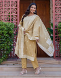 Cotton Woven Straight 3 Piece Kurta Set