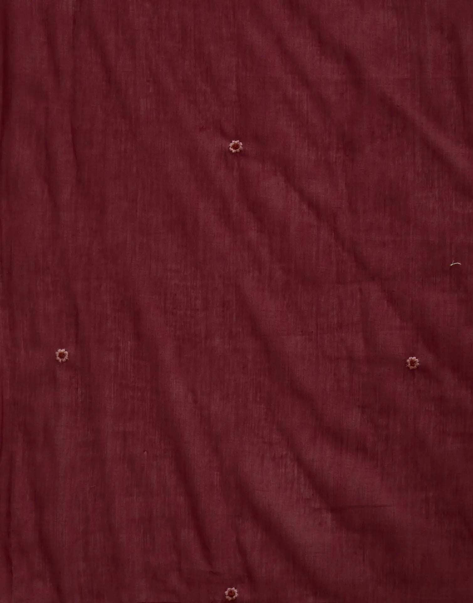 Sangria Red Mandarin Collar Embroidered Straight 3 Piece Kurta Set with Dupatta