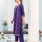 Silk Blend Embroidered Straight Kurta with Pant & Dupatta