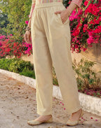 Magnolia White Round Neck Digital Printed Straight 3 Piece Kurta Set with Dupatta