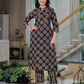 Cotton Printed Straight Mandarin Collar Kurta with Pant & Dupatta