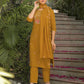Silk Embroidered Straight Round Neck Kurta with Pant & Dupatta