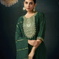Silk Blend Embroidered Straight Kurta with Pant & Dupatta