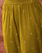Olive Green Sweetheart V-Neck, Broad Strap Embroidered Digital Printed Straight 3 Piece Kurta Set with Dupatta