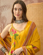 Viscose Rayon Printed Straight 3 Piece Kurta Set