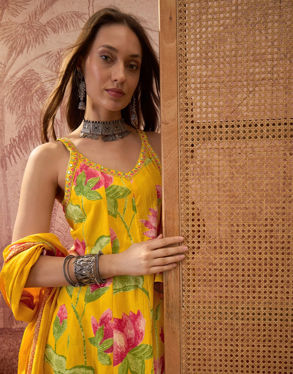 Viscose Rayon Printed Straight 3 Piece Kurta Set
