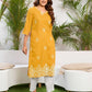 Cotton Embroidered Straight Kurti