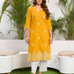 Cotton Embroidered Straight Kurti