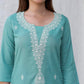 Cotton Embroidered Straight Kurti