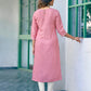 Cotton Embroidered Straight Kurti