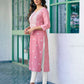 Cotton Embroidered Straight Kurti