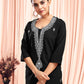 Cotton Embroidered Straight Kurti