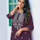 Cotton Embroidered Straight Kurti