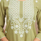 Cotton Embroidered Straight Kurti
