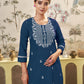 Cotton Embroidered Straight Kurti
