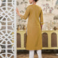 Cotton Embroidered Straight Kurti