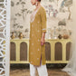 Cotton Embroidered Straight Kurti