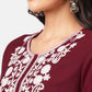 Cotton Embroidered Straight Kurti