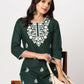 Cotton Embroidered Straight Kurti