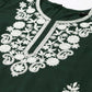 Cotton Embroidered Straight Kurti