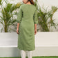 Silk Embroidered Straight Kurti