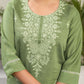 Silk Embroidered Straight Kurti
