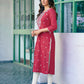 Cotton Embroidered Straight Kurti