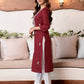 Cotton Embroidered Straight Kurti