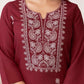 Cotton Embroidered Straight Kurti