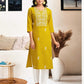 Cotton Embroidered Straight Kurti