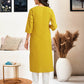 Cotton Embroidered Straight Kurti
