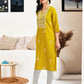 Cotton Embroidered Straight Kurti