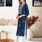 Cotton Embroidered Straight Kurti