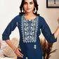 Cotton Embroidered Straight Kurti