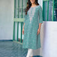 Cotton Embroidered Straight Kurti