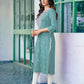 Cotton Embroidered Straight Kurti