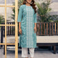 Rayon Embroidered Straight Kurti