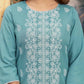 Rayon Embroidered Straight Kurti