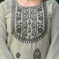 Cotton Embroidered Straight Kurti
